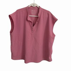 Figs Scrub Top Womens XXL Chalk Pink Rafaela Oversized Technical Nurse‎ PO 1783